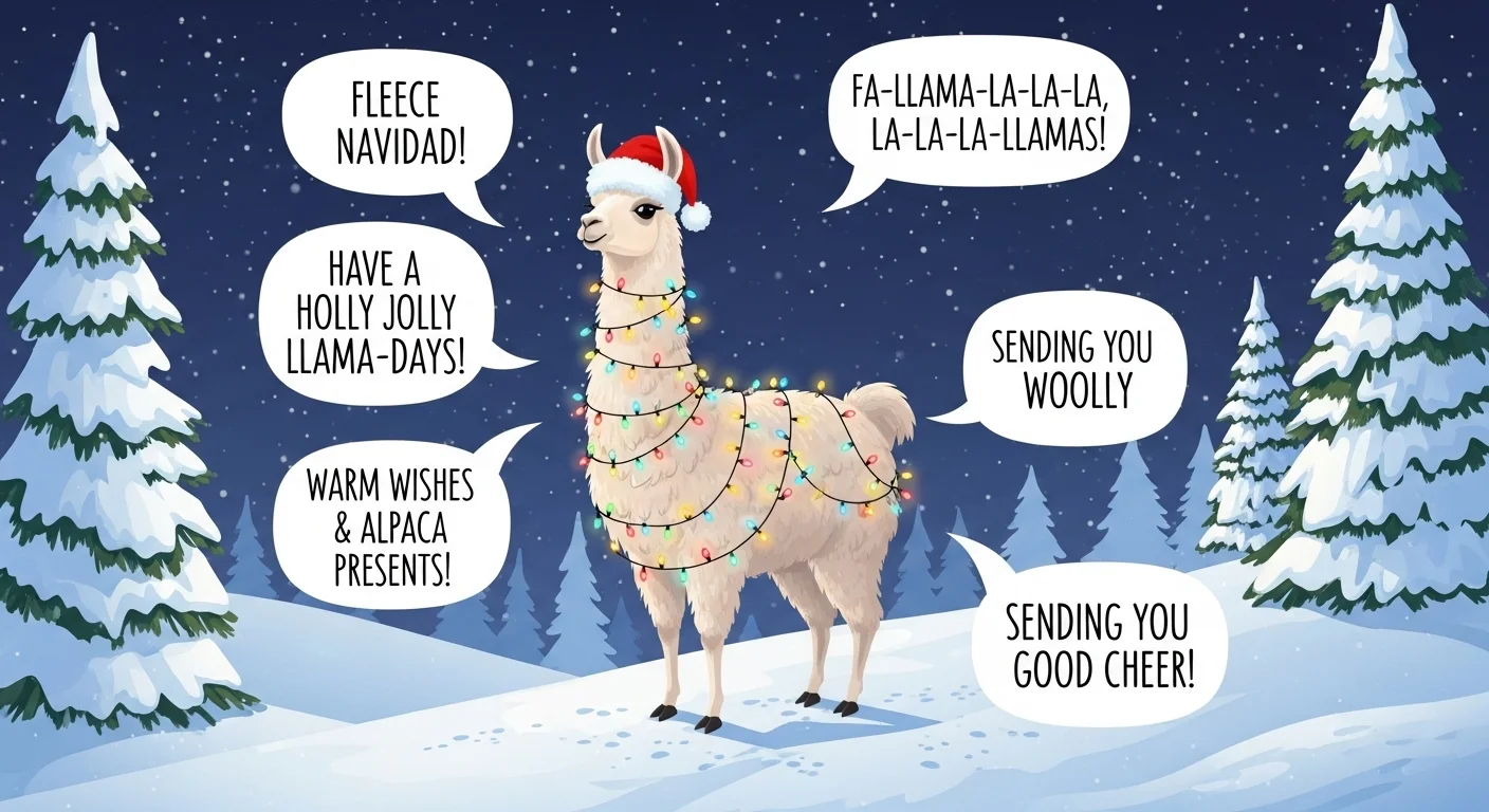 Llama Elf & Workshop Puns