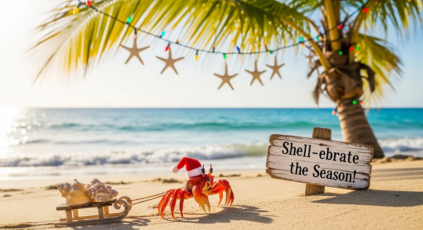 christmas beach puns