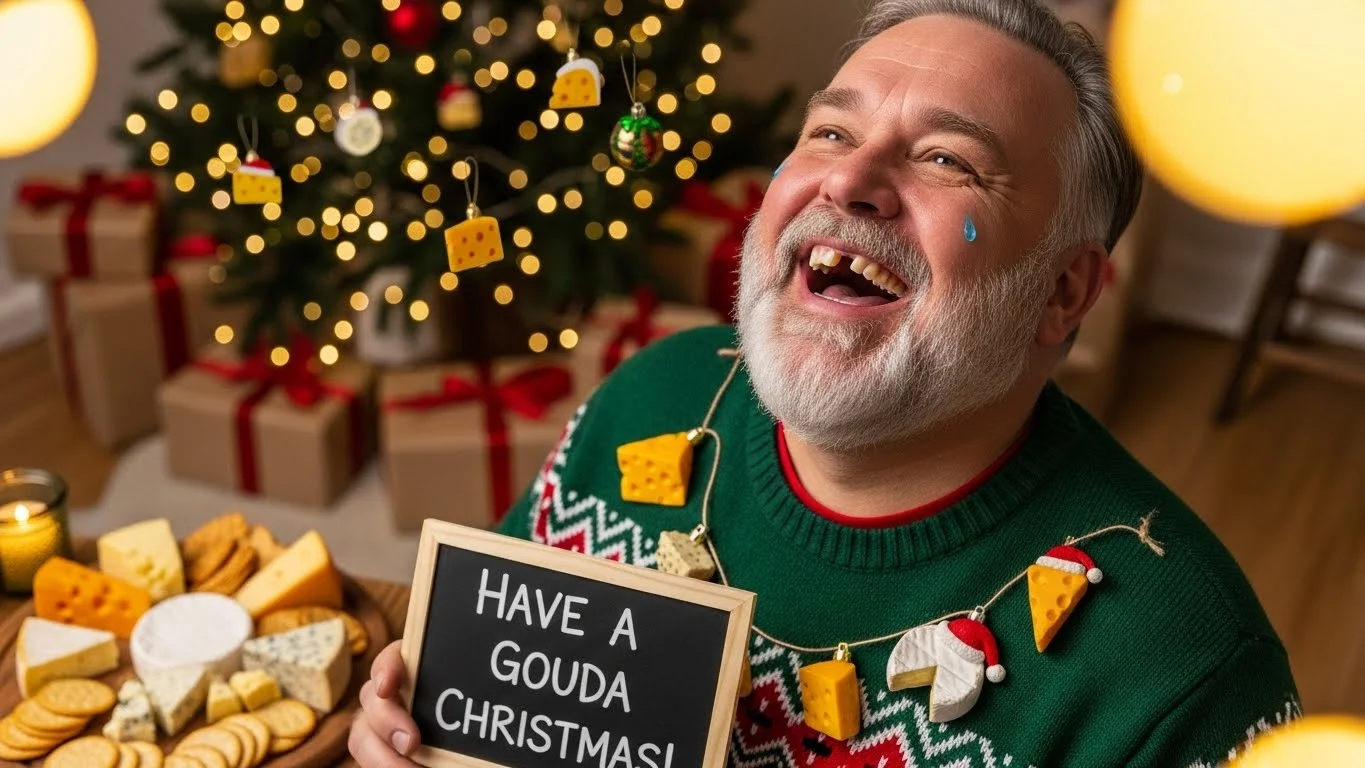 Cute Christmas Cheese Puns