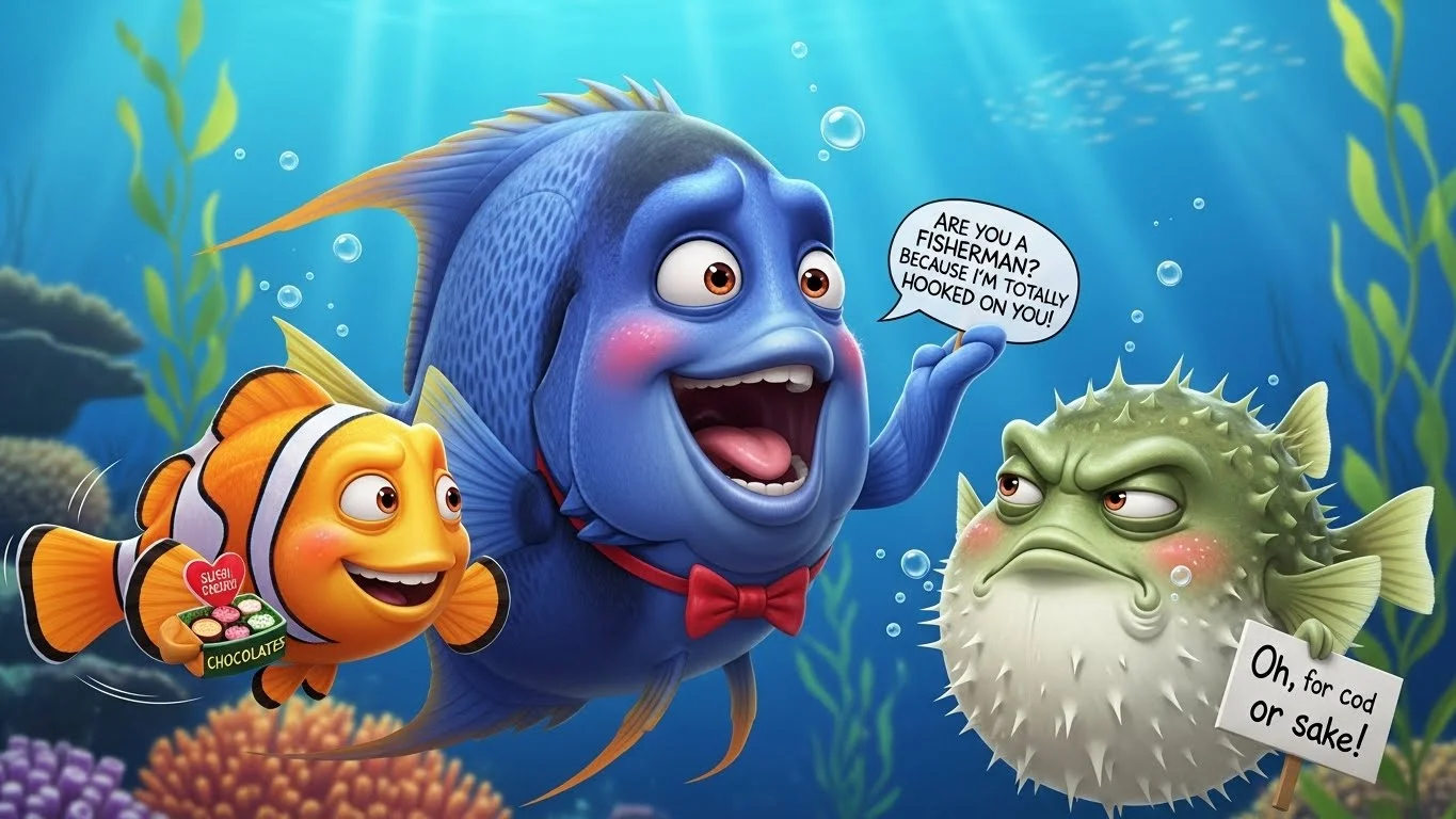 Short Christmas Fish Puns