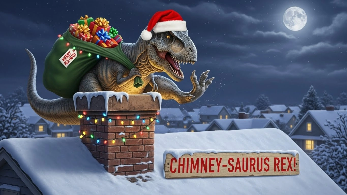 Dinosaur Christmas Puns One-Liners
