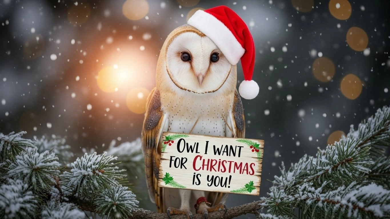 Owl Christmas Puns One-Liners
