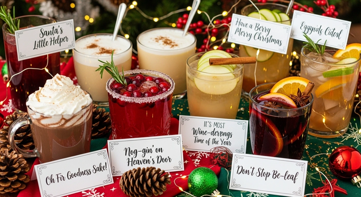 Short Christmas Drink Puns