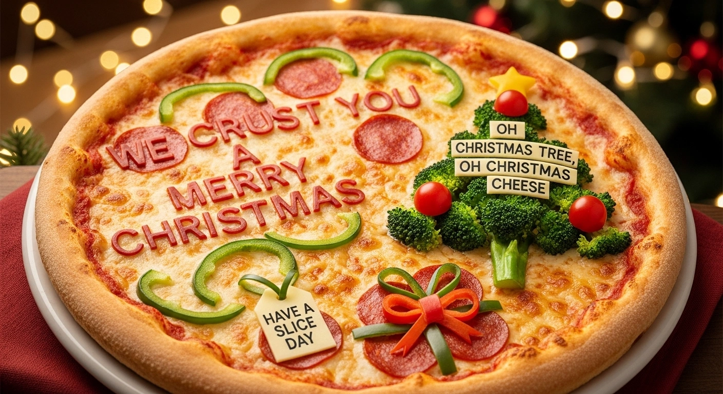 Short Christmas Pizza Puns