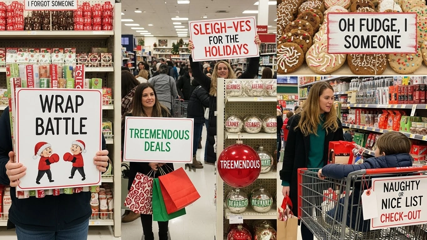 Short Christmas Shopping Puns