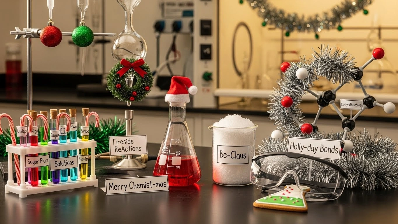 Short christmas chemistry puns