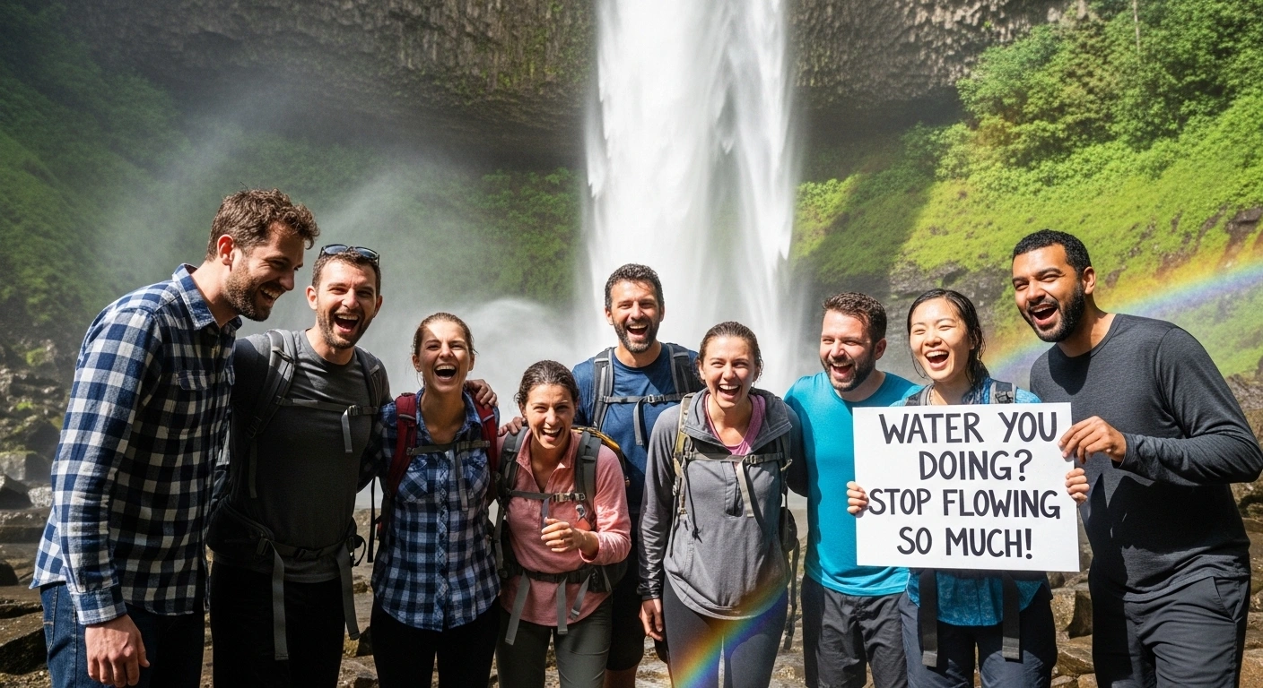 Short Waterfall Puns