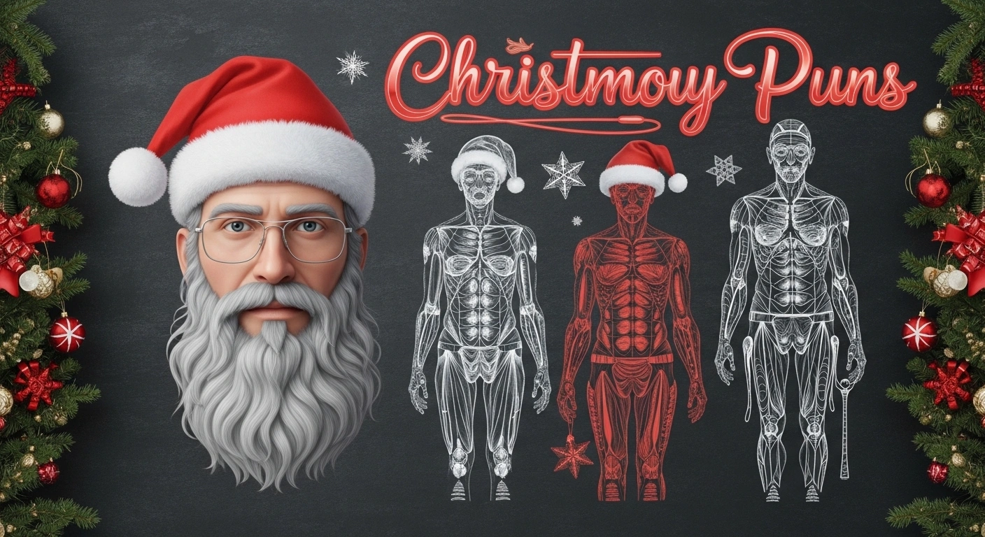 Christmas Anatomy Puns Captions