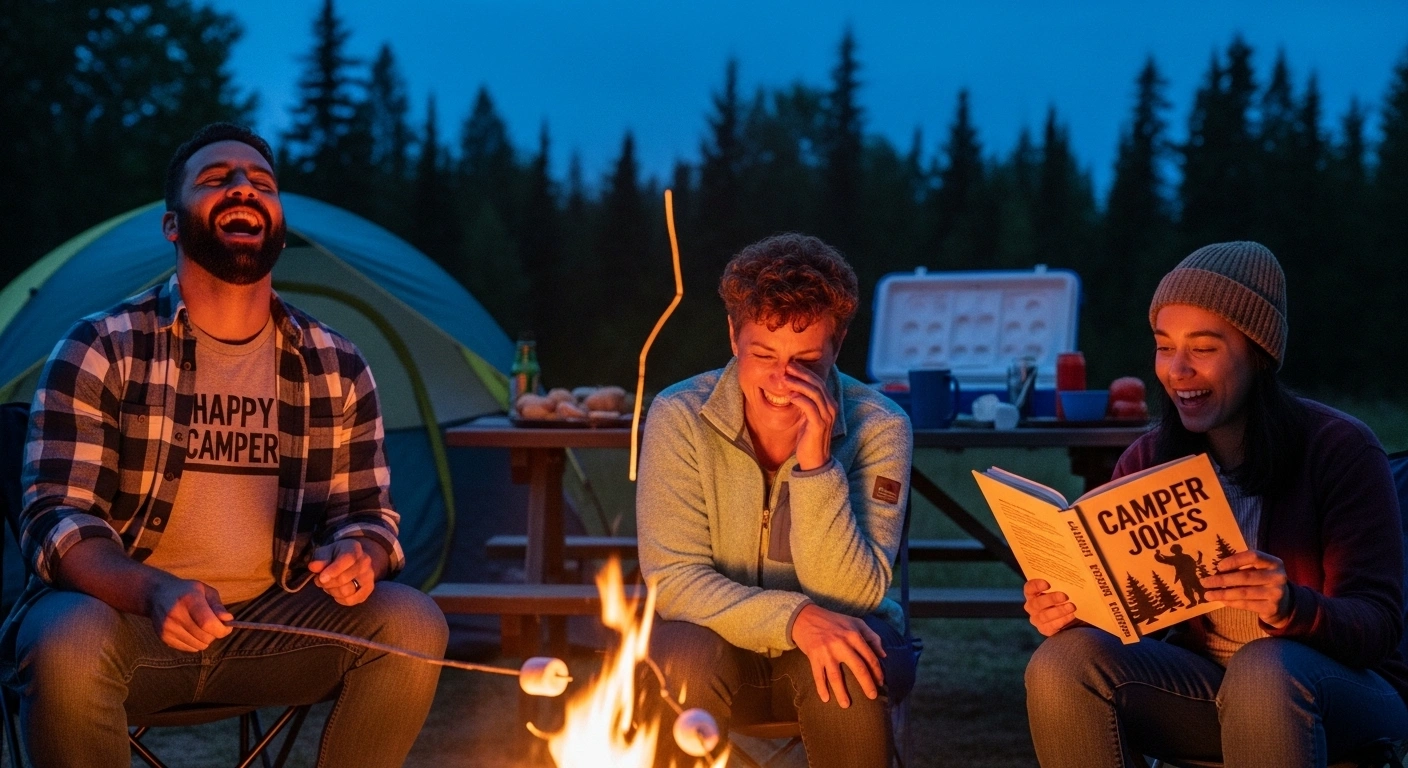 Knock knock jokes about camping