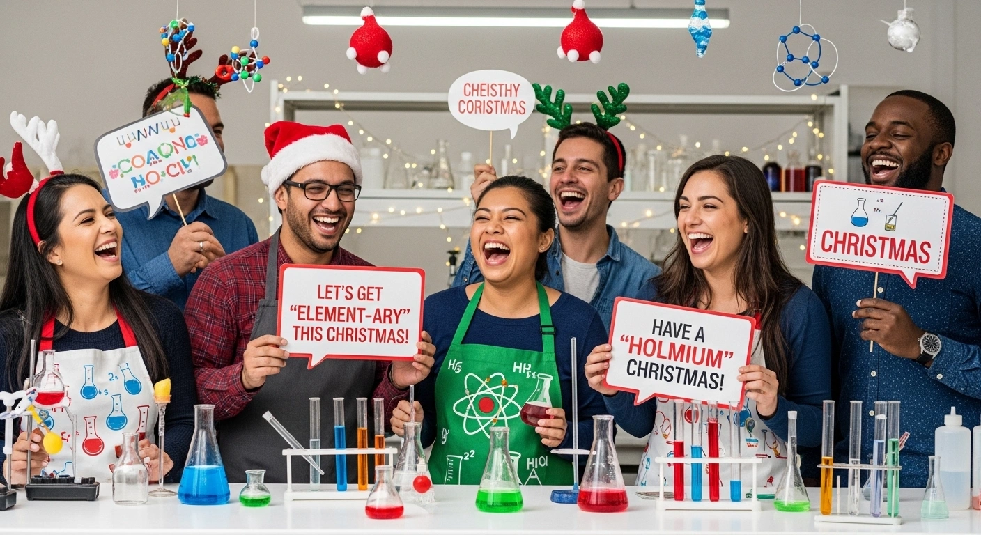 Short Chemistry Christmas Puns