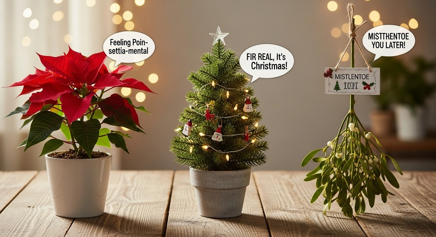 Short Christmas Plant Puns