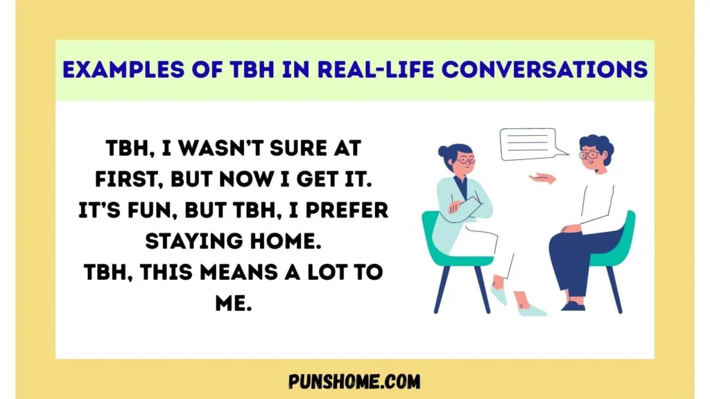 Examples of TBH in Real-Life Conversations