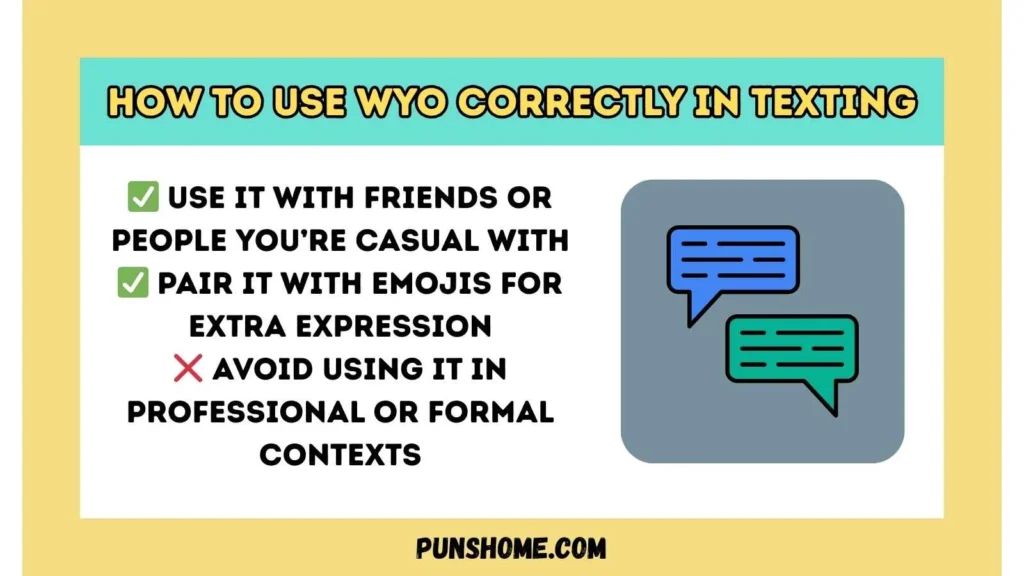 How to Use WYO Correctly in Texting