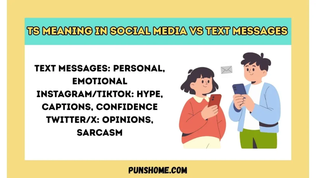 TS Meaning in Social Media vs Text Messages