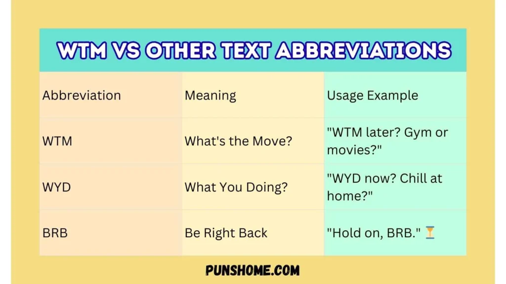WTM vs Other Text Abbreviations