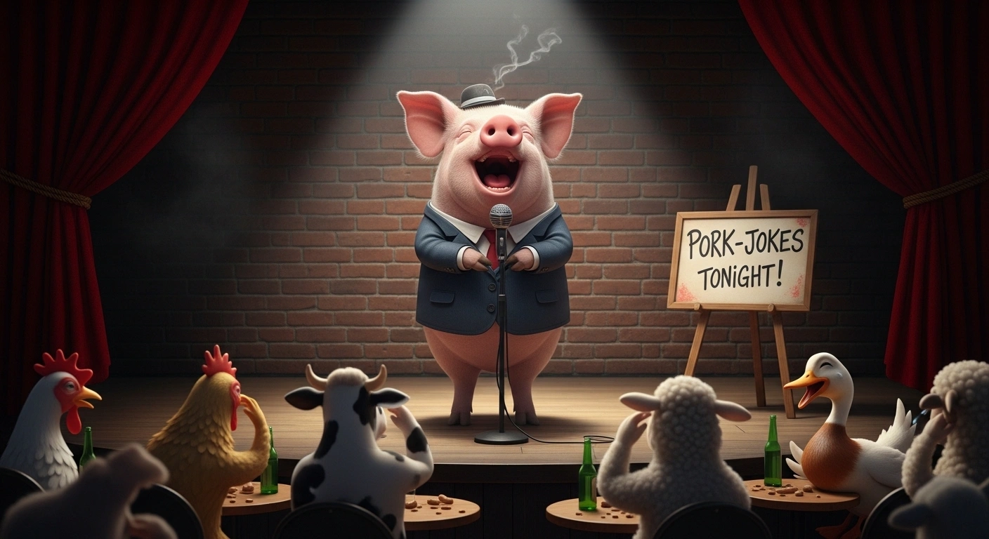 Pork jokes in English