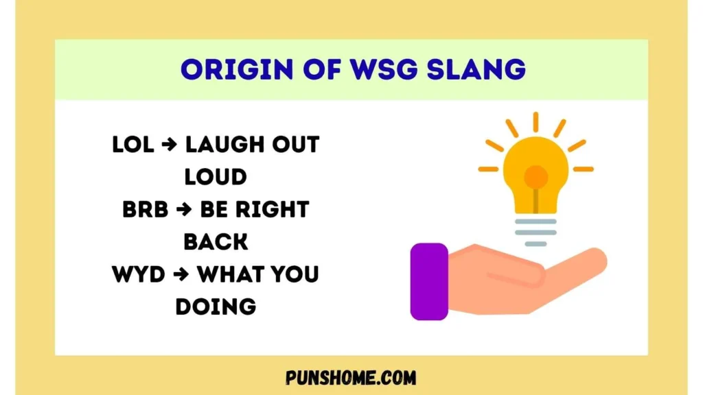 Origin of WSG Slang